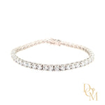 Sterling Silver Round CZ Tennis Bracelet