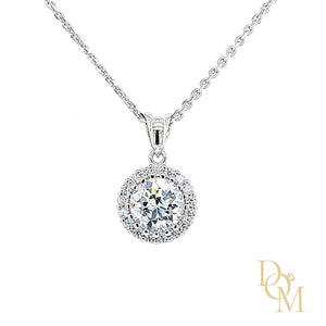 Sterling Silver CZ Cluster Pendant & Earrings Set