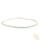 Sterling Silver Round CZ Slim Tennis Bracelet