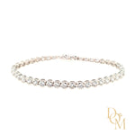 Sterling Silver Round CZ Tennis Bracelet