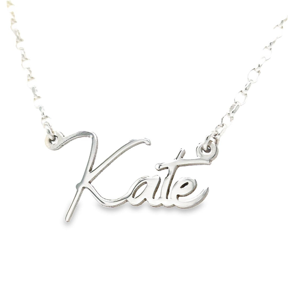 Last Orders for Xmas 3rd Dec- Sterling Silver Name Chain- Signature