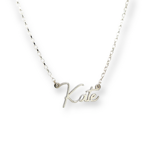 Sterling Silver Name Chain Signature Diana O Mahony Jewellers