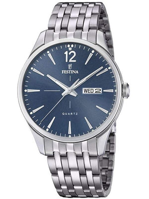 Gents Festina Steel Bracelet Watch - Diana O'Mahony Jewellers