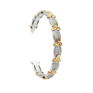 Sterling Silver Celtic Trinity Knot Bangle