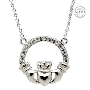 
                
                    Load image into Gallery viewer, Sterling Silver Claddagh Necklace by Shanore
                
            