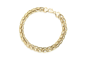 9ct Gold Textured Rollerball Bracelet - Diana O'Mahony Jewellers