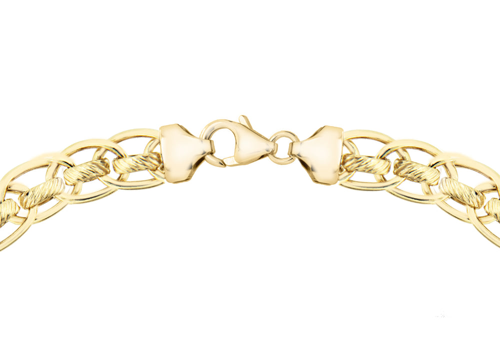 9ct Gold Textured Rollerball Bracelet - Diana O'Mahony Jewellers