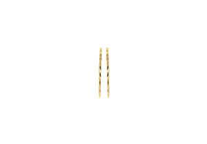 9ct Gold Diamond Cut Hoop Earrings - Diana O'Mahony Jewellers