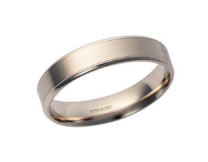 Gents 9ct Gold Matte Wedding Band