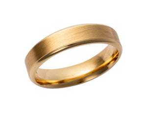 Gents 9ct Gold Matte Wedding Band