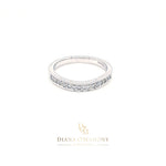 18ct White Gold Shaped Diamond Wedding Ring