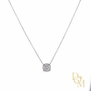 
                
                    Load image into Gallery viewer, 9ct White Gold Diamond Cluster Necklace- 0.52ct
                
            