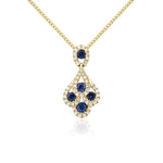 18ct Gold Sapphire & Diamond Peacock Pendant