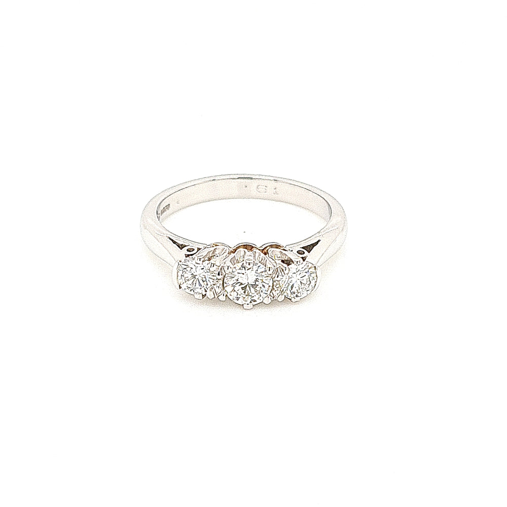 Platinum Three Stone Diamond Ring