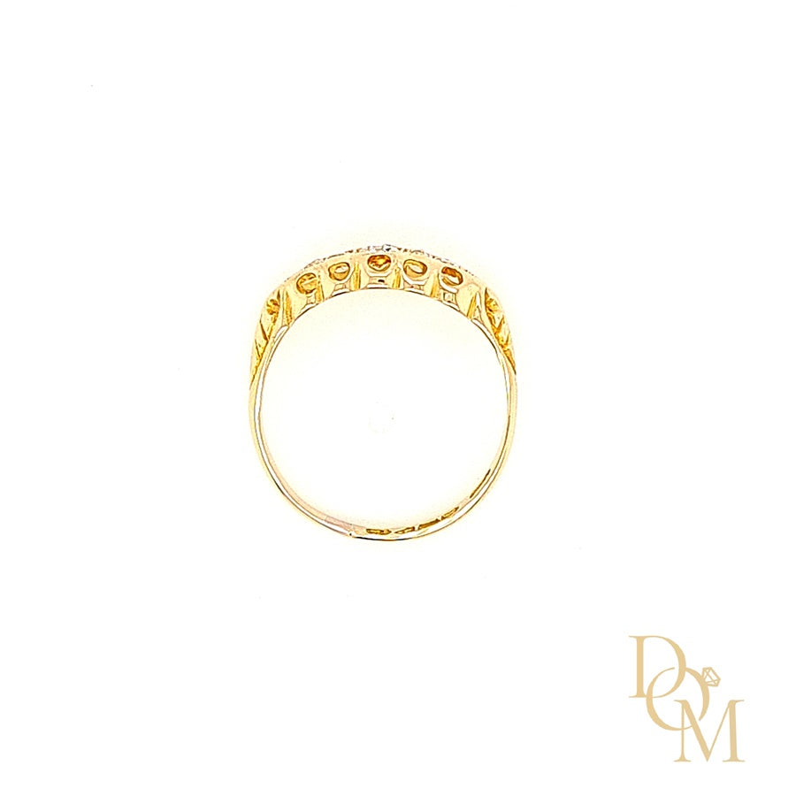 Edwardian Antique 5 Stone Diamond Ring