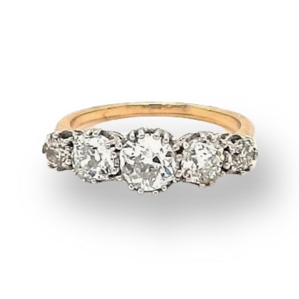 Antique Five Stone Diamond Ring- 1.75ct