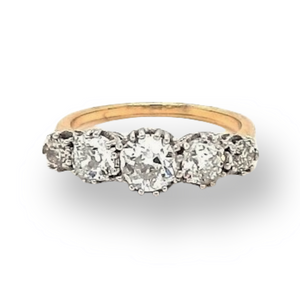 Antique Five Stone Diamond Ring- 1.75ct