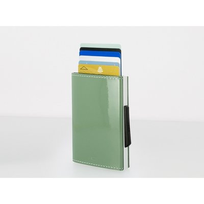 Ogon Design Lichen Grey Leather RFID Cascade Slider Wallet