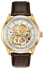 Gents Bulova Gold Sutton Automatic Watch 97A138 Diana O Mahony Jewellers