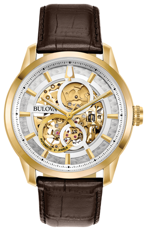 
                
                    Load image into Gallery viewer, Gents Bulova Gold Sutton Automatic Watch - 97A138
                
            
