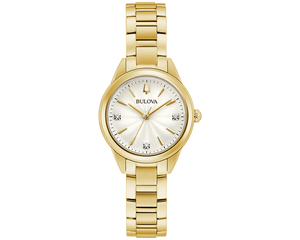 Ladies Bulova Gold Watch 97P150 - Diana O'Mahony Jewellers