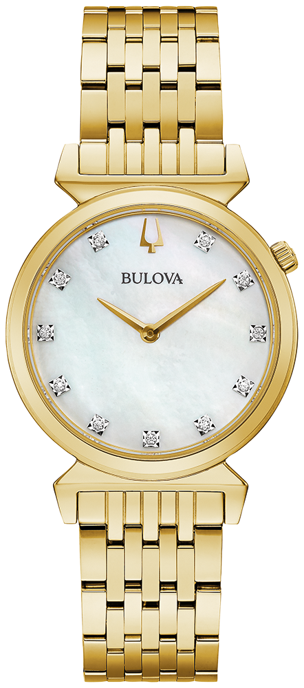 Ladies Bulova Regatta Gold & Diamond Watch - 97P149