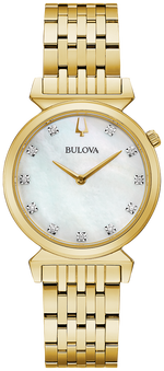Ladies Bulova Regatta Gold & Diamond Watch - 97P149