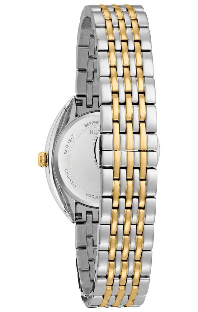 Ladies Bulova Two Tone Contour Diamond Watch - 98R229
