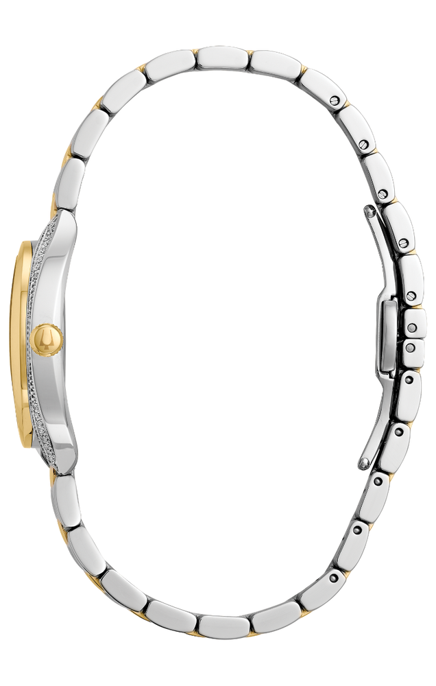 Ladies Bulova Two Tone Contour Diamond Watch 98R229 Diana O