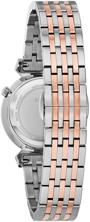 Ladies Bulova Two Tone Rose Gold Regatta Diamond Watch - 98P192