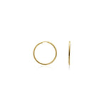 9ct Yellow Gold Hoop Earrings- 23mm