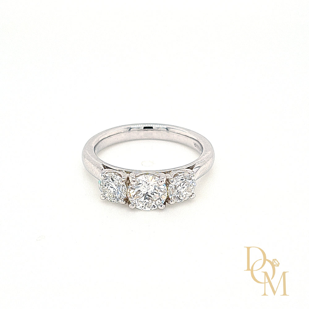 
                
                    Load image into Gallery viewer, Platinum Three Stone Diamond Engagement Ring 1.50ct
                
            