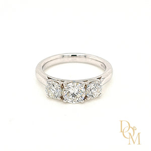 
                
                    Load image into Gallery viewer, Platinum Three Stone Diamond Engagement Ring 1.50ct
                
            