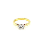 Yellow Gold Solitaire Diamond Engagement Ring