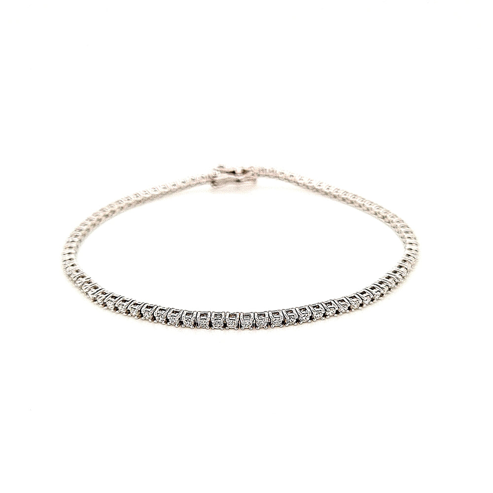 18ct White Gold Diamond Tennis Bracelet