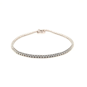 18ct White Gold Diamond Tennis Bracelet