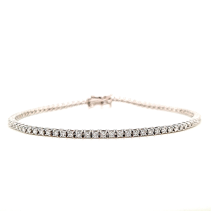 18ct White Gold Diamond Tennis Bracelet