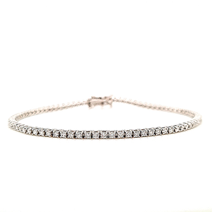 18ct White Gold Diamond Tennis Bracelet