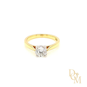 
                
                    Load image into Gallery viewer, 18ct Gold Diamond Solitaire Engagement Ring 0.80ct
                
            