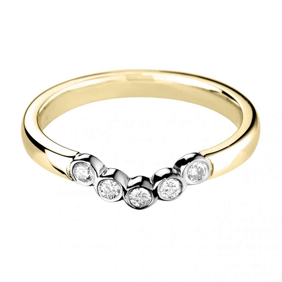 Vintage Style Shaped Diamond Wedding Band