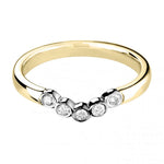 Vintage Style Shaped Diamond Wedding Band