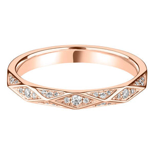 Art Deco Style Platinum Diamond Wedding Band