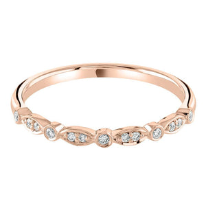 Vintage Style Platinum Diamond Wedding Band