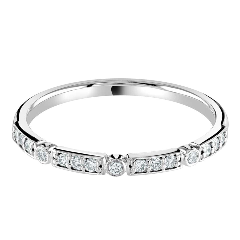 Art Deco Style Platinum Diamond Wedding Band