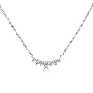 18ct White Gold 7 Stone Graduating Diamond Tiara Necklace