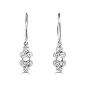 
                
                    Load image into Gallery viewer, 18ct White Gold Diamond Drop Earrings
                
            