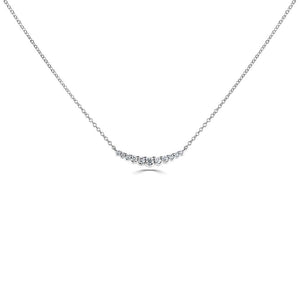 
                
                    Load image into Gallery viewer, 18ct White Gold 11 Stone Graduating Diamond Tiara Necklace- 0.33ct
                
            