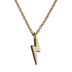 Sterling Silver Gold Vermeil Lightning Bolt Pendant
