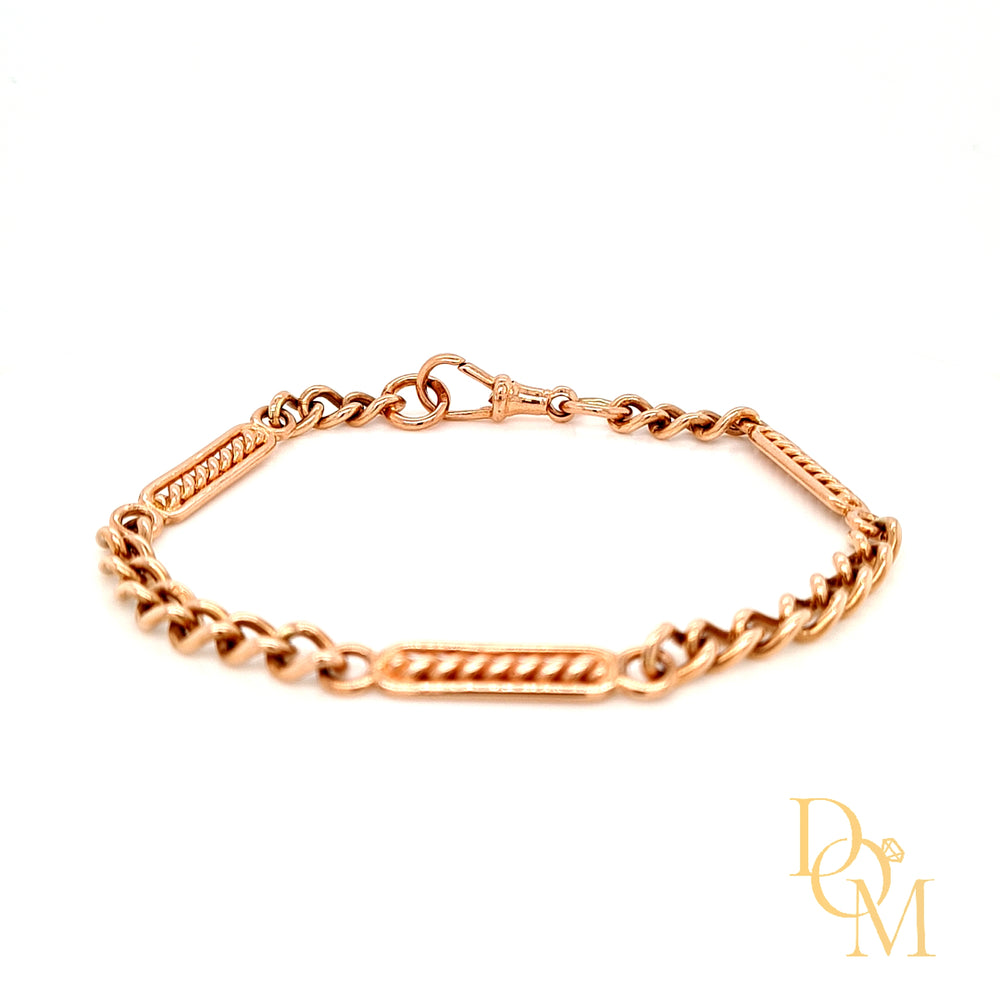 Vintage 9ct Rose Gold Fancy Link Bracelet