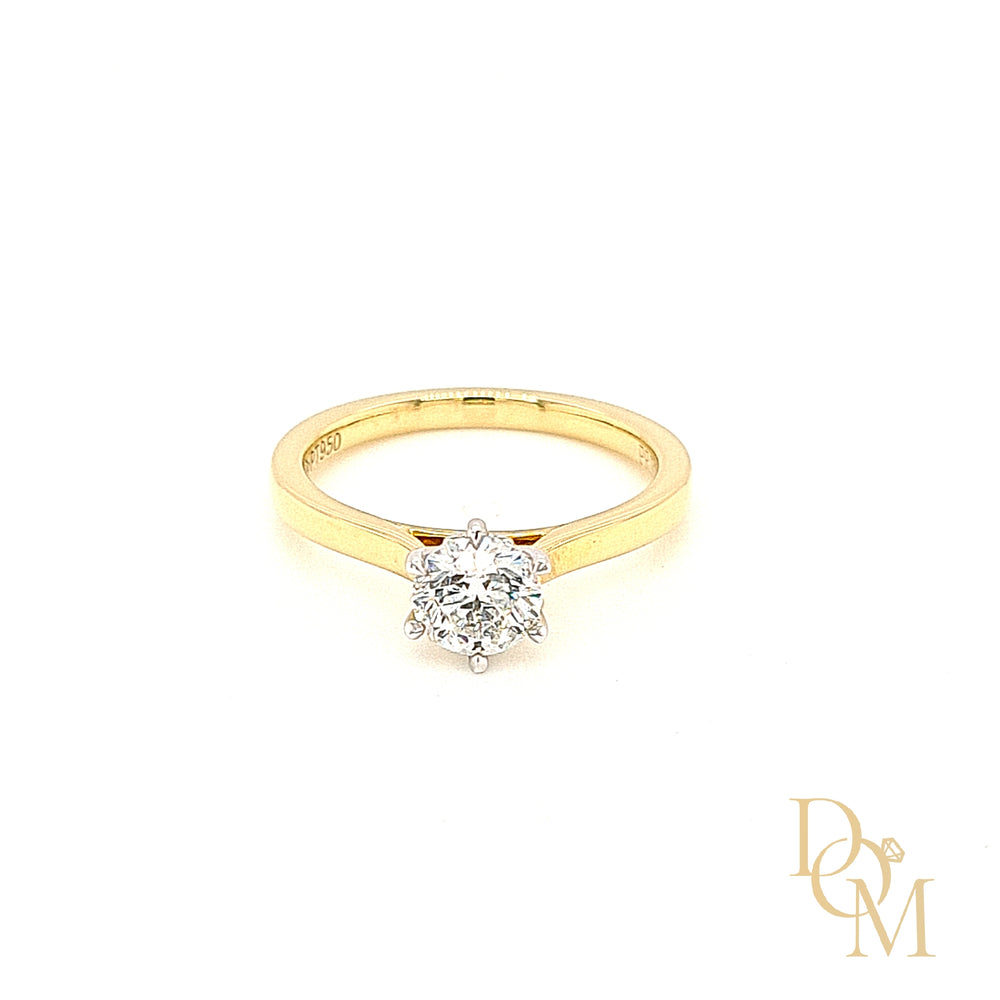 
                
                    Load image into Gallery viewer, 18ct Gold Diamond Solitaire Engagement Ring 0.76ct
                
            